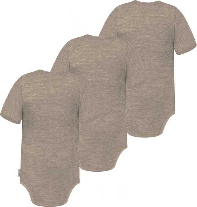 Actual product image Normani Set of 3 baby merino bodysuit short sleeves "Tauranga" - 9287 (74)