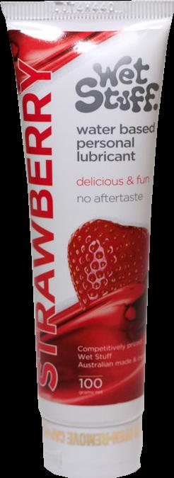 Produktbild Wet Stuff Strawberry» 100g fruchtiges Gleitgel mit Erdbeergeschmack (100 ml)