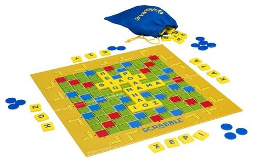 Actual product image Mattel Table Scrabble Junior Greek Edition for 2-4 Players 6+ Y9672 (Greek)