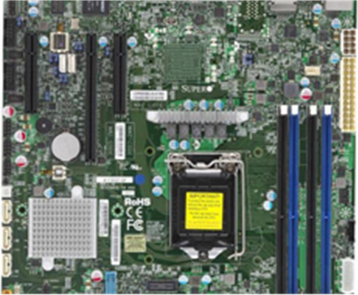 Actual product image Supermicro X11ssz-F: Lga1151, E3-1200v5 (LGA 1151, Intel C236, mATX)