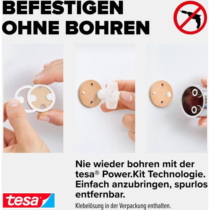 Produktbild tesa SPAA Duschstange inkl. Klebelösung ohne Bohren