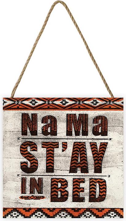 Actual product image Universal Textiles Blackboard Na Ma St'ay In Bed Made Of Wood