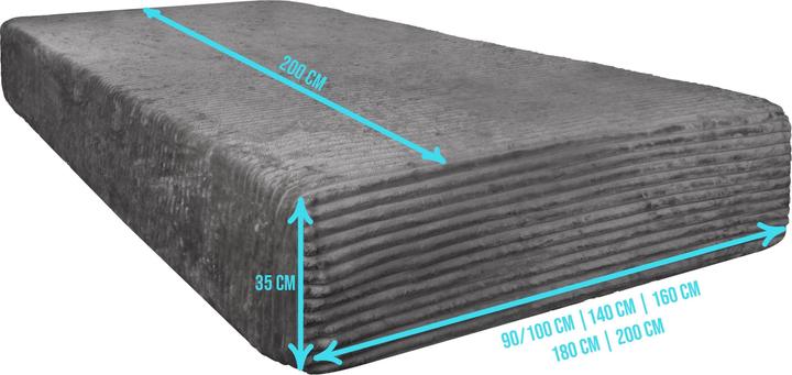 Actual product image Aspero 2 Spannbettlaken aus Streifen-Flanell Parana (200 x 200 cm)
