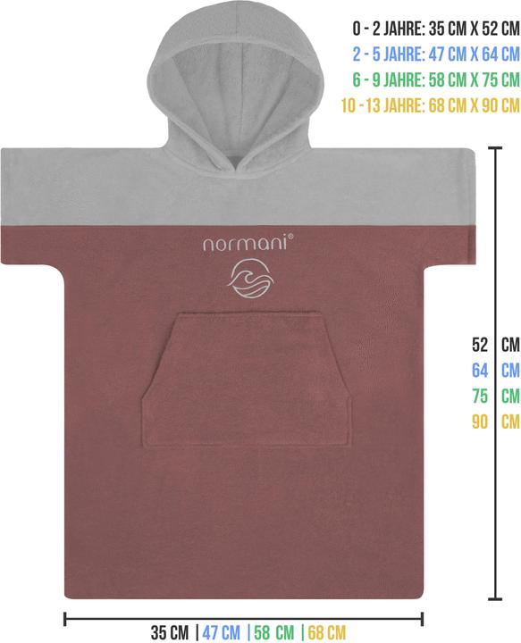 Immagine prodotto Normani Kinder Badeponcho 6-9 Jahre Puwai (6, 7, 8, 9)