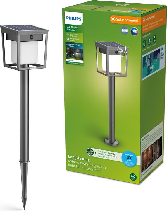 Immagine prodotto Philips Lighting 929004631801 Blaise Solar-Aussenstandleuchte 1.5 W Warmweiss An (250 lm, IP44)