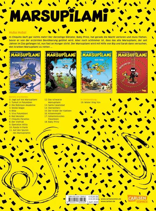 Actual product image Marsupilami 18: Baby Prinz (German, Yann, André Franquin, 2020)