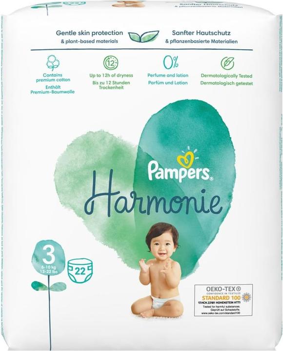 Produktbild Pampers Harmonie ALT (Gr. 3, Monatsbox, 180 Stück)