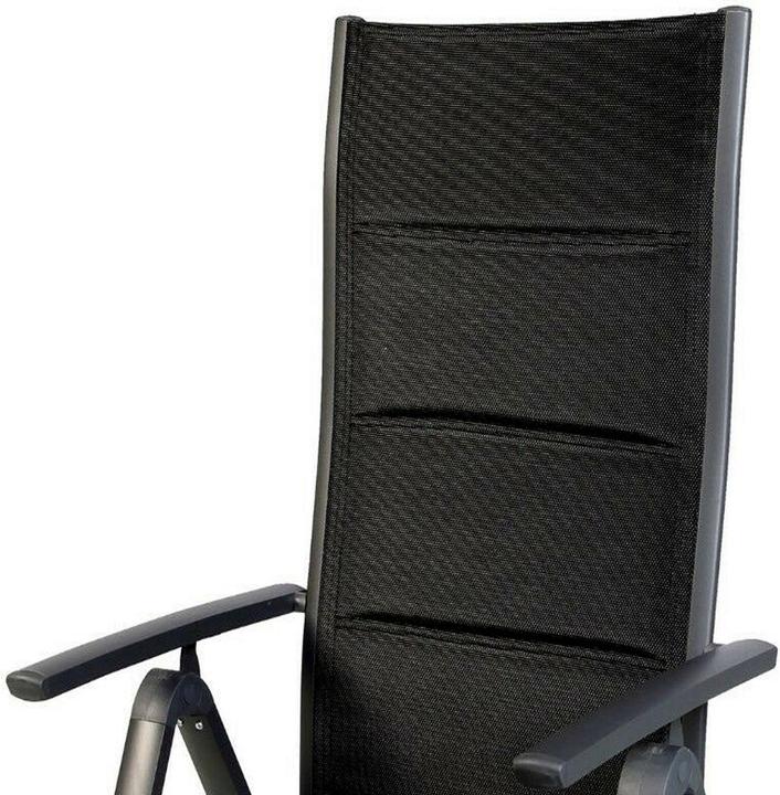 Actual product image Mojawo Bequemer Gartenstuhl Klappstuhl Hochlehner Alu gepolstert 6 Positionen