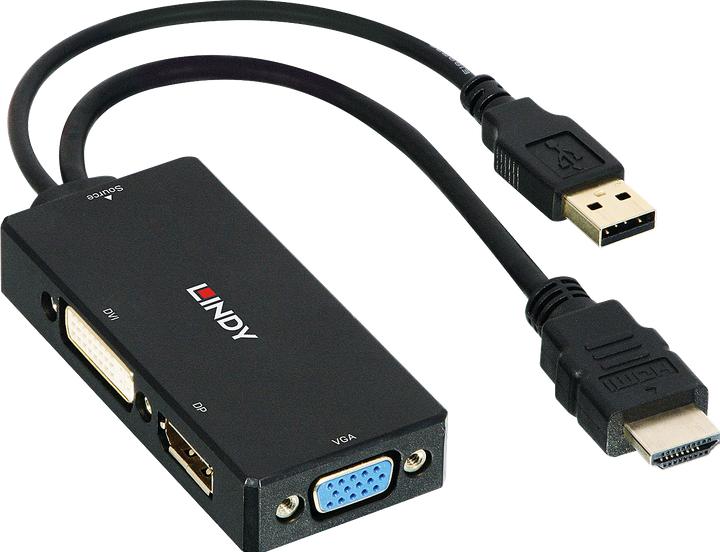Produktbild Lindy HDMI auf (DP, DVI, VGA, 8.70 cm)