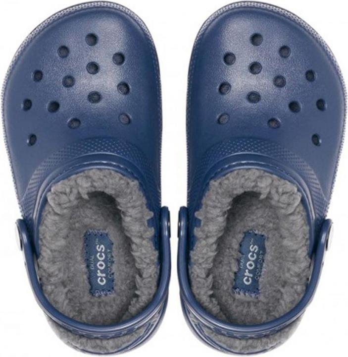 Actual product image Crocs Children's Clogs Lined Clog navy blue 207009 459 (23-24) (23, 24)