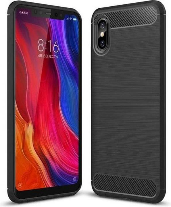 Produktbild Screenguard Xiaomi Mi 8 Pro Hülle Carbon Brushed Soft TPU (Xiaomi Mi 8 Pro)