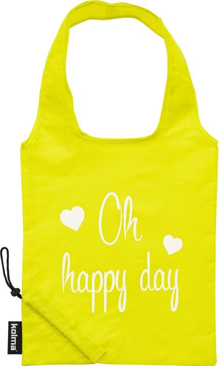 Kolma Einkaufstasche RPET "Oh happy day" gelb