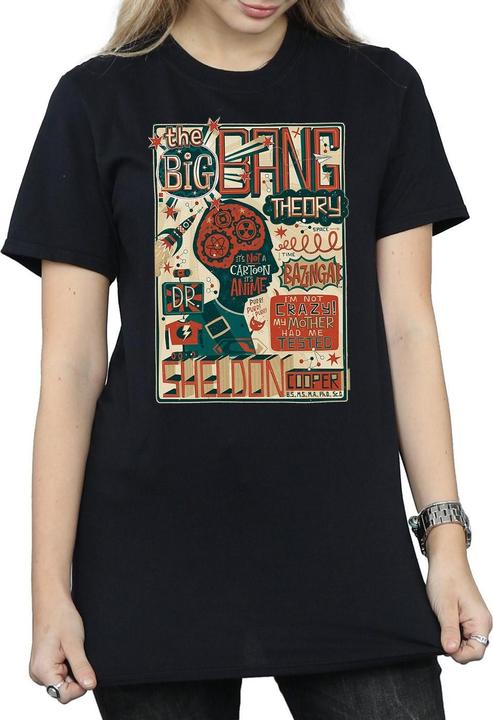 Immagine prodotto Big Bang Theory Femme/Les femmes - T-shirt boyfriend en coton avec affiche infographique (3XL)