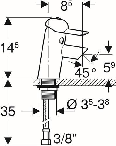 Produktbild Geberit Einhebelmischer BAMBINI für Waschtisch