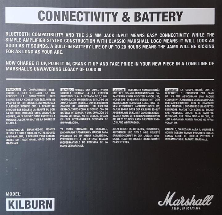 Immagine prodotto Marshall Kilburn (20 h, Batteria ricaricabile)
