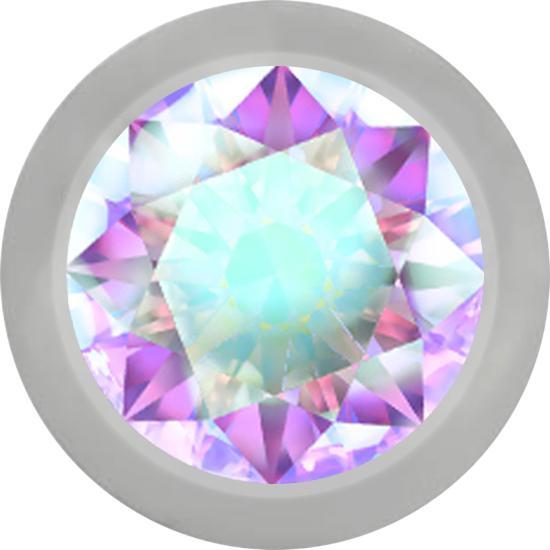 Immagine prodotto Star Piercing Anello in oro rosa sottile con tre cristalli (senza ottone, Acciaio chirurgico 316L)