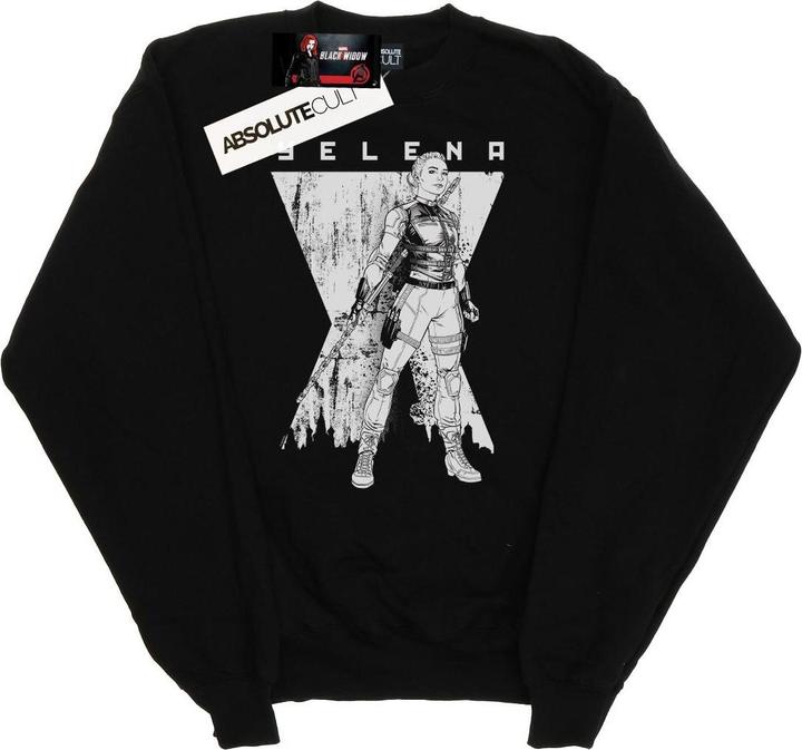Actual product image Boys Black Widow Movie Yelena Romanoff Mono Sweatshirt (140, 146)