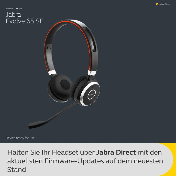 Actual product image Jabra Evolve 65 SE MS (Wireless, USB-A)
