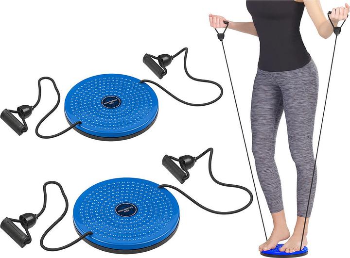 Actual product image Pearl Set of 2 Fitness Twisting Disks with Expander for Abdomen, Waist & Arms