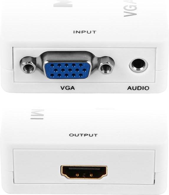 Produktbild JTI VGA-zu-HDMI-Videokonverter-Adapter 720p 1080p