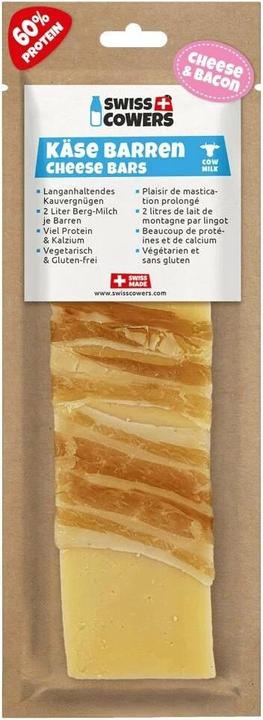 Immagine prodotto Swiss Cowers Snack Barrette di formaggio con pancetta L, 80 g, 1 pezzo (Adulto, 1 pz., 80 g)