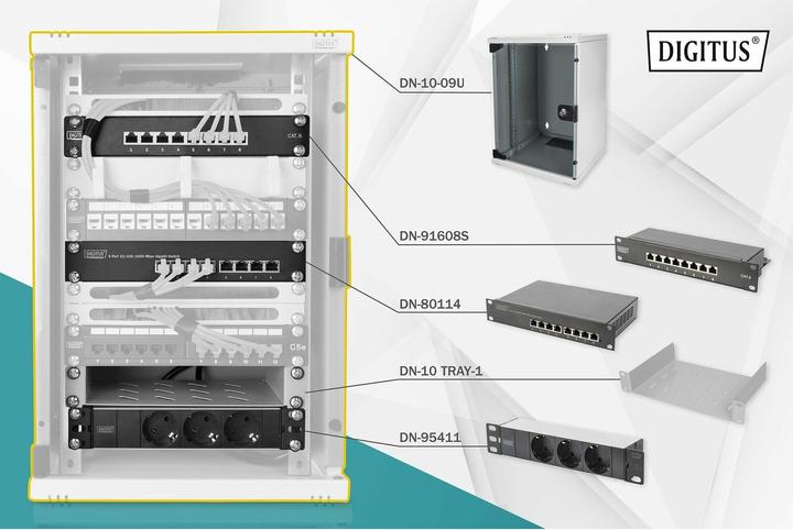 Digitus Netzwerk-Set (5.71 HE, 10 Zoll Rack)