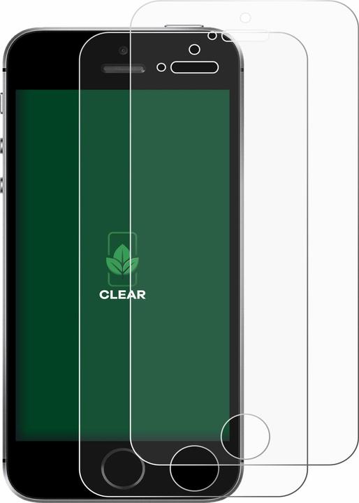 Actual product image ScreenLeaf Protective film sustainable screen protector screen protector film clear transparent (2 Piece, Apple iPhone SE)