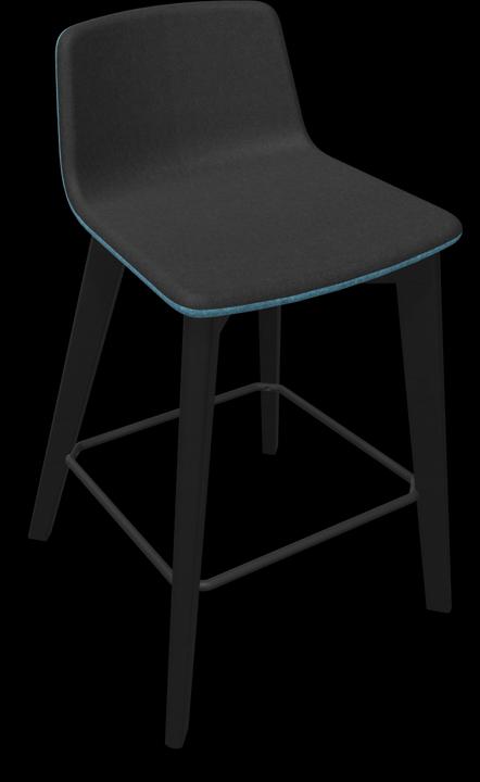Black, light blue melange, Ash stained black