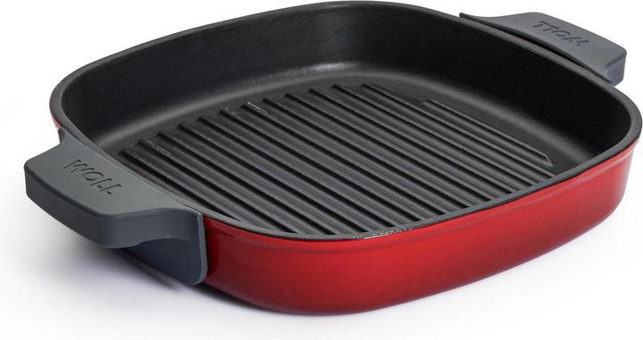 Produktbild Woll Grillpfanne Iron mit Steakpresse Chili (28 cm, Grillpfanne, Gusseisen)
