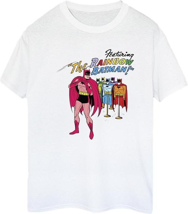Batman Comic Cover Regenbogen Batman Baumwolle Boyfriend TShirt