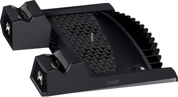 Actual product image iPega PG-P5023 Multifunctional Cooling Stand for PS5 and accessories (black) (PS5, PS4)