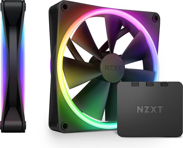 Image du produit NZXT F140 RGB DUO noir (pack de 2) | Ventilateur de boîtier 140mm (140 mm, 2 x)