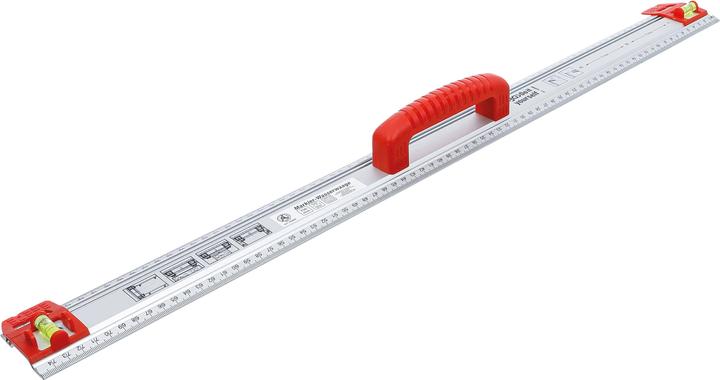 Immagine prodotto BGS Righello per tagliare e segnare con impugnatura e livella ad acqua 750 mm (75 cm)