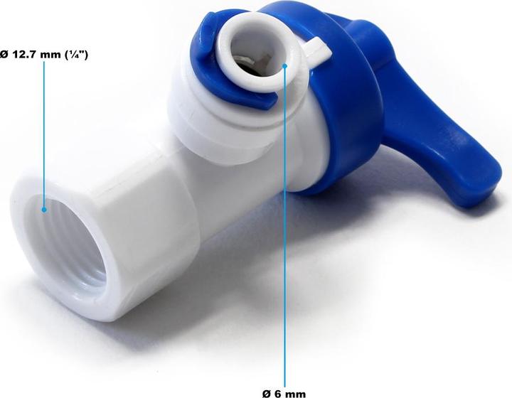 Produktbild Naturewater Umkehr Osmose Wasserhahn Adapter 12,7mm IG Tank Ventil Bypass RO
