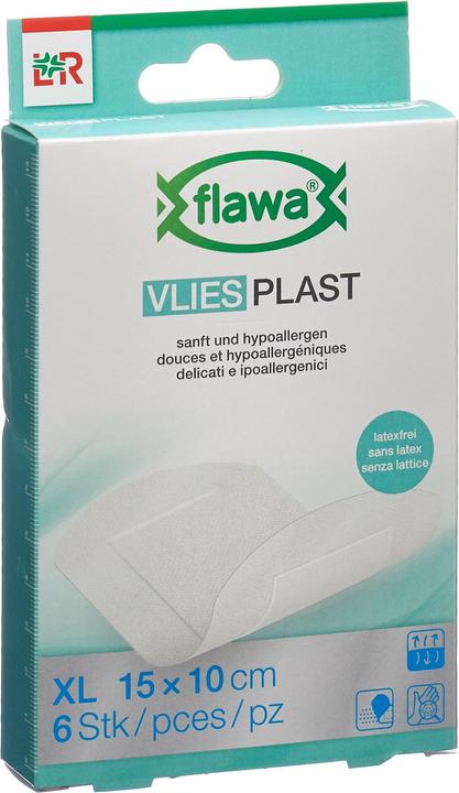 Actual product image Flawa Fleece Plast Plaster Strips 10x15cm (6 x)
