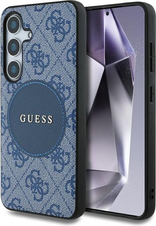 Produktbild Guess Etui 4G Round Patch Classic Logo MagSafe do Samsung Galaxy S25 Plus niebieski (Samsung Galaxy S25+)