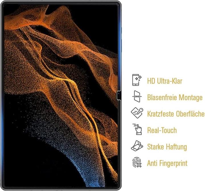 Actual product image Protectorking 2x 9H Panzerglas flexibel HD Klar (2 Piece, Galaxy Tab S8 Ultra)
