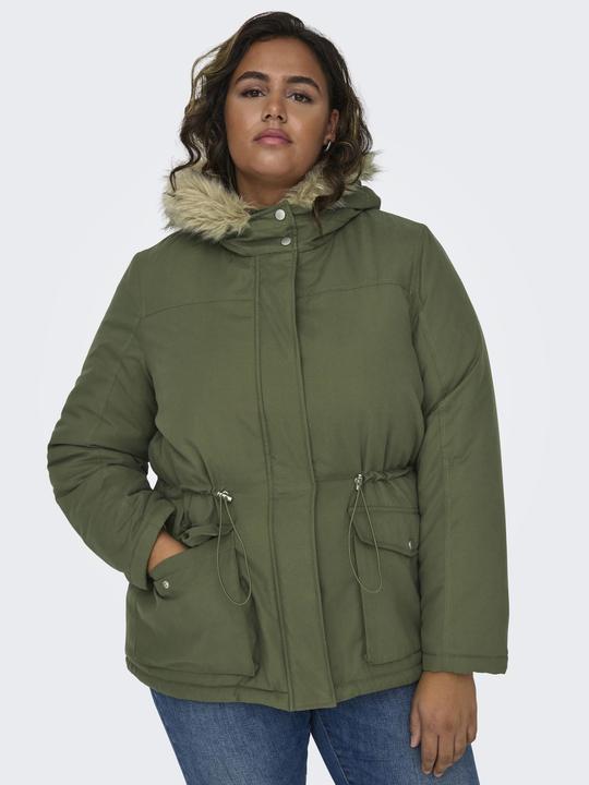 Produktbild Only Kapuze mit abnehmbarem Kunstfell-Rand Curve Parka Langer Parka (54)