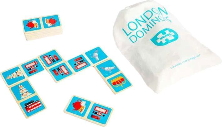 Actual product image Bigjigs London-Dominospiel aus Holz, 28-teilig.