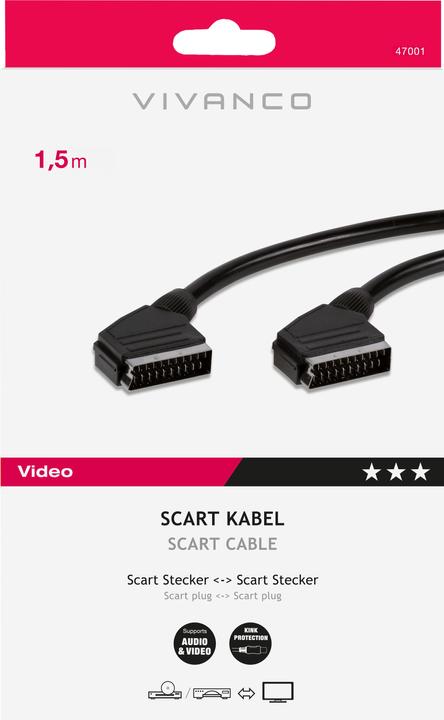 Actual product image Vivanco Scart — Scart (1.50 m, Scart)