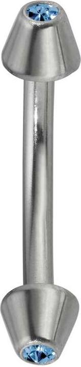 Actual product image Bijouteria Eyebrow Pin (Surgical steel 316L, Crystal)