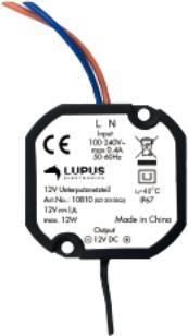 Produktbild Lupus-Electronics Lupus 12V Unterputz Netzeil (12 W)