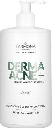 Konjac Sponge FARMONA PROFESSIONAL Derma Acne+ Pear Face Wash Gel żel do mycia twarzy Gruszka 500ml (Gel, 500 ml)