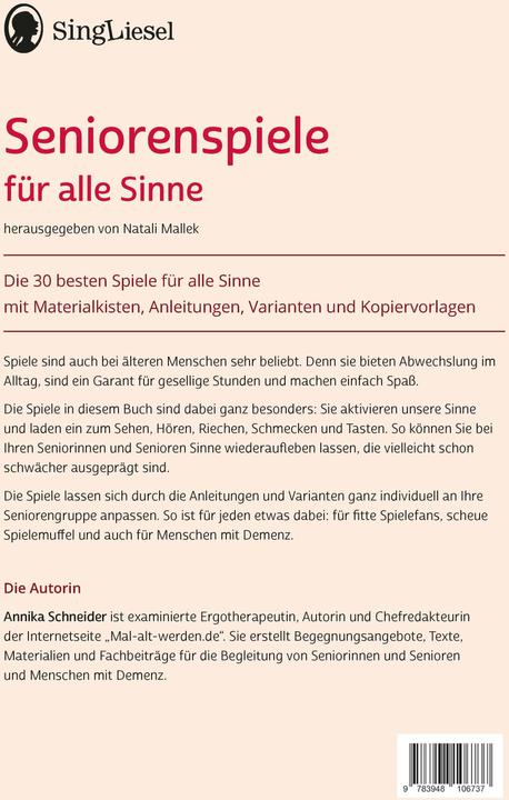 Image du produit Schneider:Die besten Seniorenspiele für (Allemand, Annika Schneider, Natali Mallek, 2025)