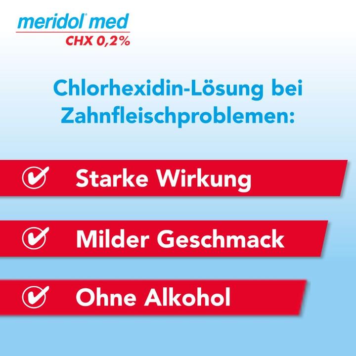 Produktbild Meridol med CHX 0,2 % Lösung zur Anwendung in der Mundhöhle, 300 ml Lösung (300 ml, Mundspülung)