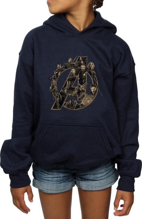 Image du produit - Sweat à capuche AVENGERS INFINITY WAR LOGO - Fille (140, 146)