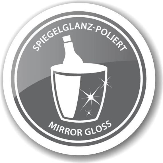 Image du produit Edzard Seau à glace & seau à vin Gilbert en acier inoxydable avec poignée en cuir 23 x 17 cm - martelé