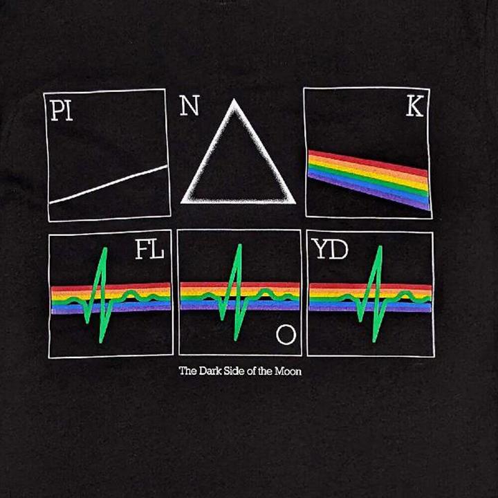 Produktbild Music Brand Unisex Adult Prism Heart Beat Cotton T-Shirt (M)