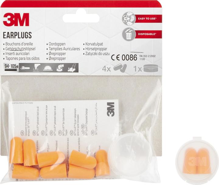 Actual product image 3M Hearing protection plugs, orange (8 x)