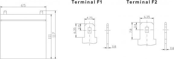 Produktbild Ritar AGM Bleibatterie RT12100S F2 (10000 mAh)